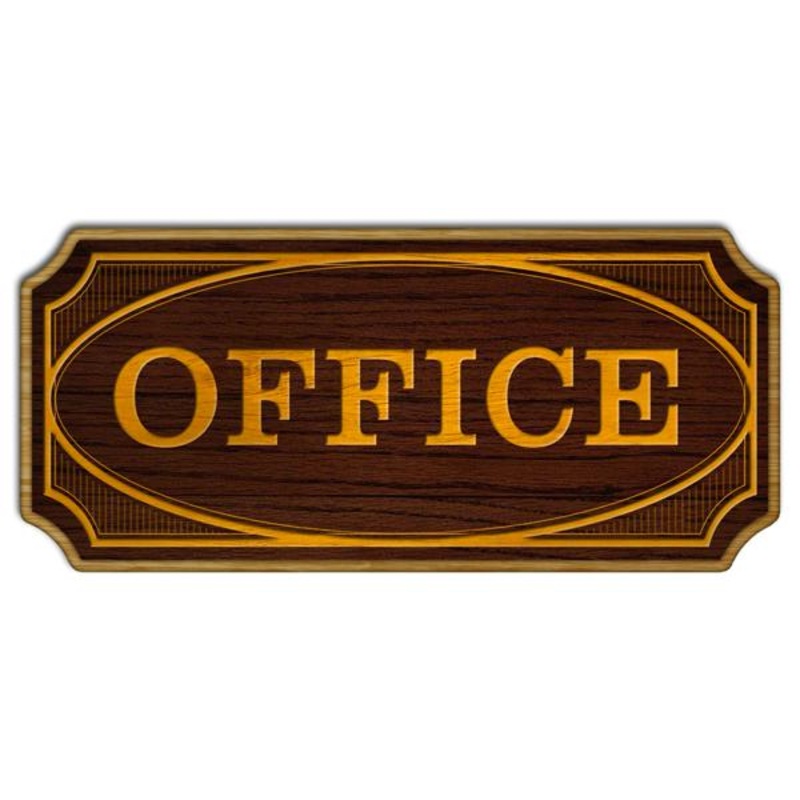 Office – Wood Plaque Kolorcoat Sign