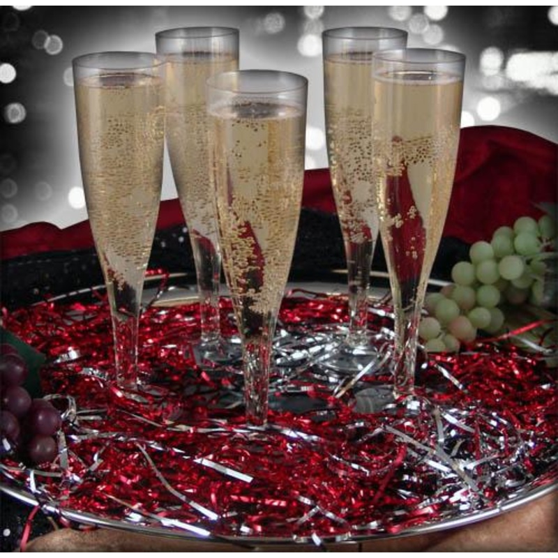 Plastic Champagne Flutes – Set of 10