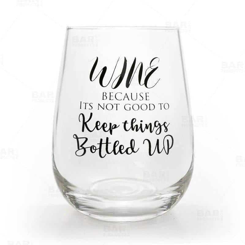 Stemless Wine Glass Bottled Up