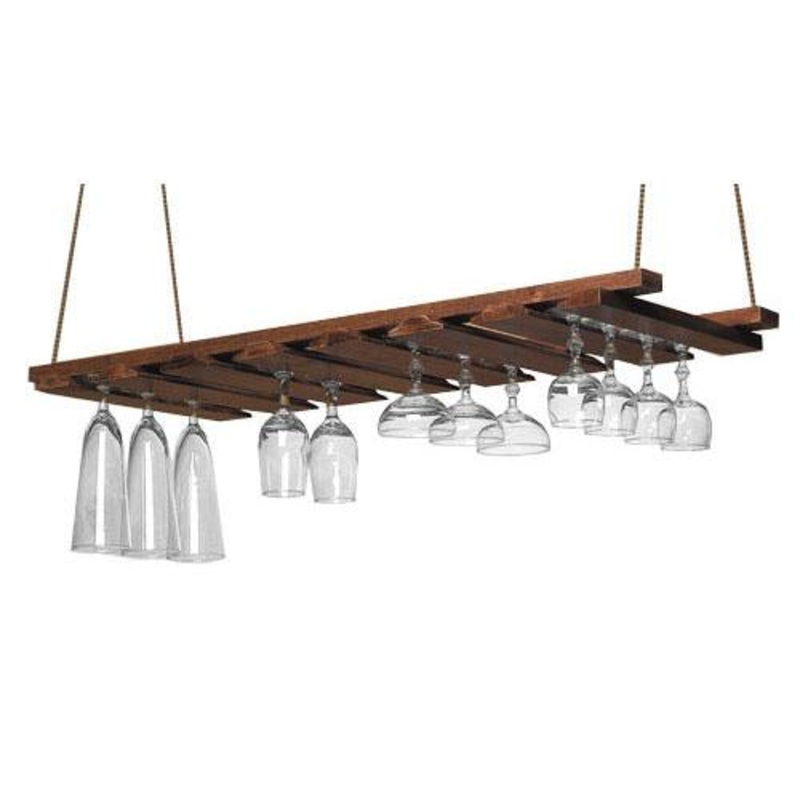 Walnut Wood Glass Rack – 14 x 35