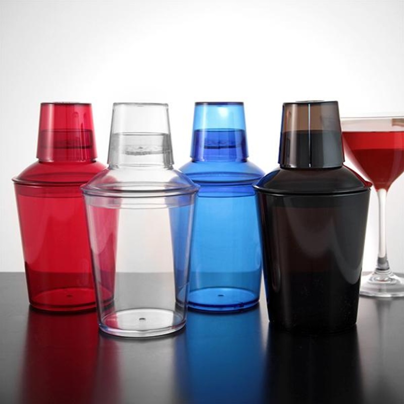 18oz 3 Piece Plastic Shaker|Clear
