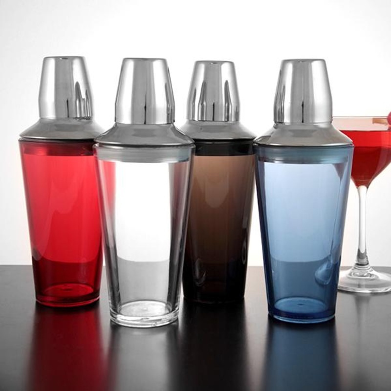 3 Piece Plastic Shaker with Stainless Steel Mid Section