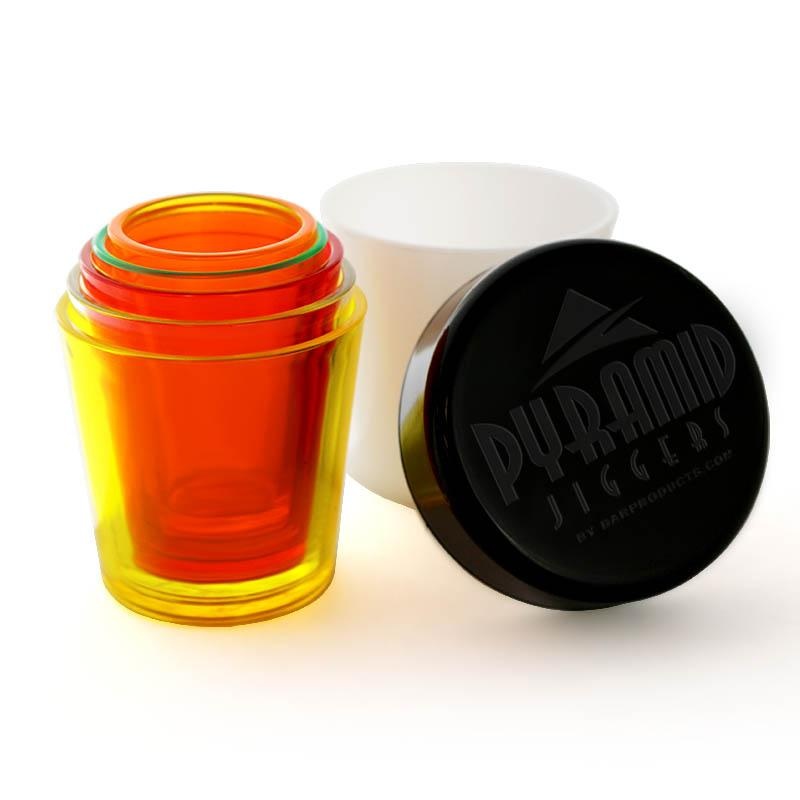 Acrylic Pyramid Jiggers – Multi Colored