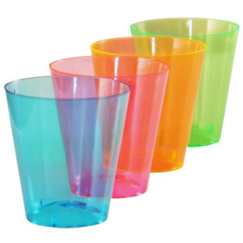 BarConic Assorted 2 oz Neon Shot Cups