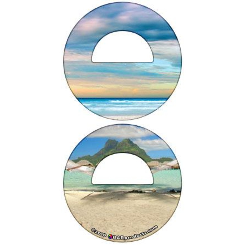Beach Scene Round Bottle Opener