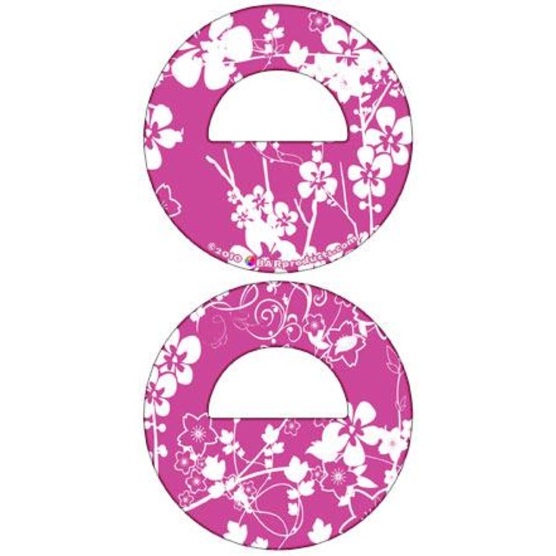Pink and White Flowers Round Bottle Opener