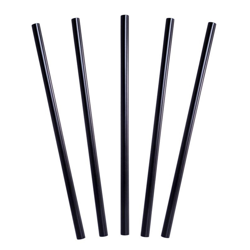 Reusable Black Polypropylene Straws – 50 pack (250mm)