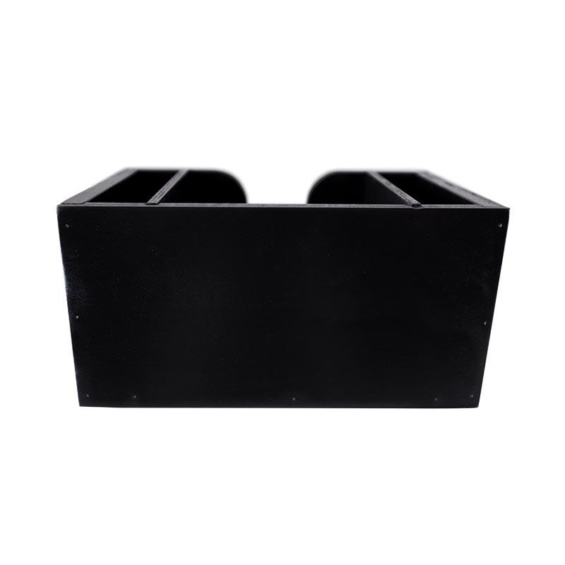 BLACK Wooden Bar Napkin & Straw Caddy