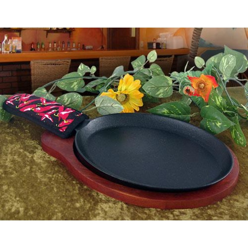 Cast Iron Fajita Platter Set  – With Handle