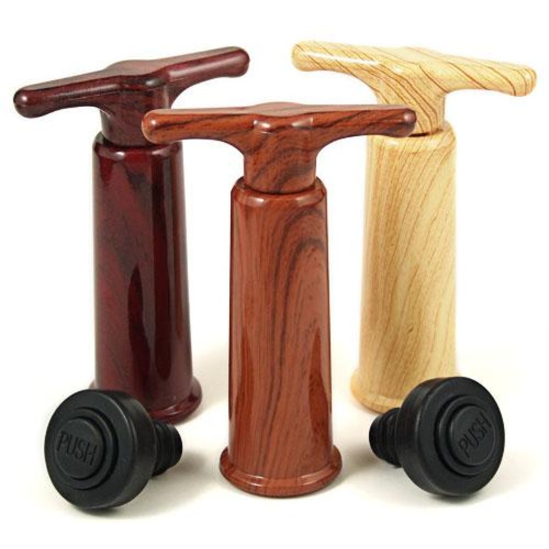 Faux Wood Finish Wine Vacuum Pump