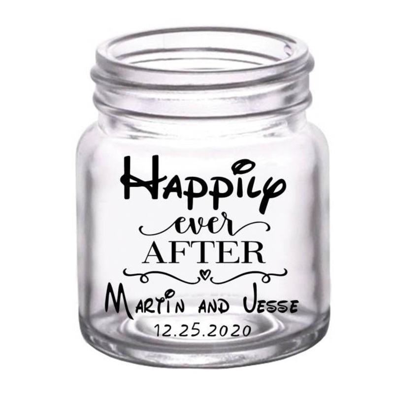 Mini Mason Jar Shot Glass – Disney – CUSTOMIZABLE – 2oz Clear