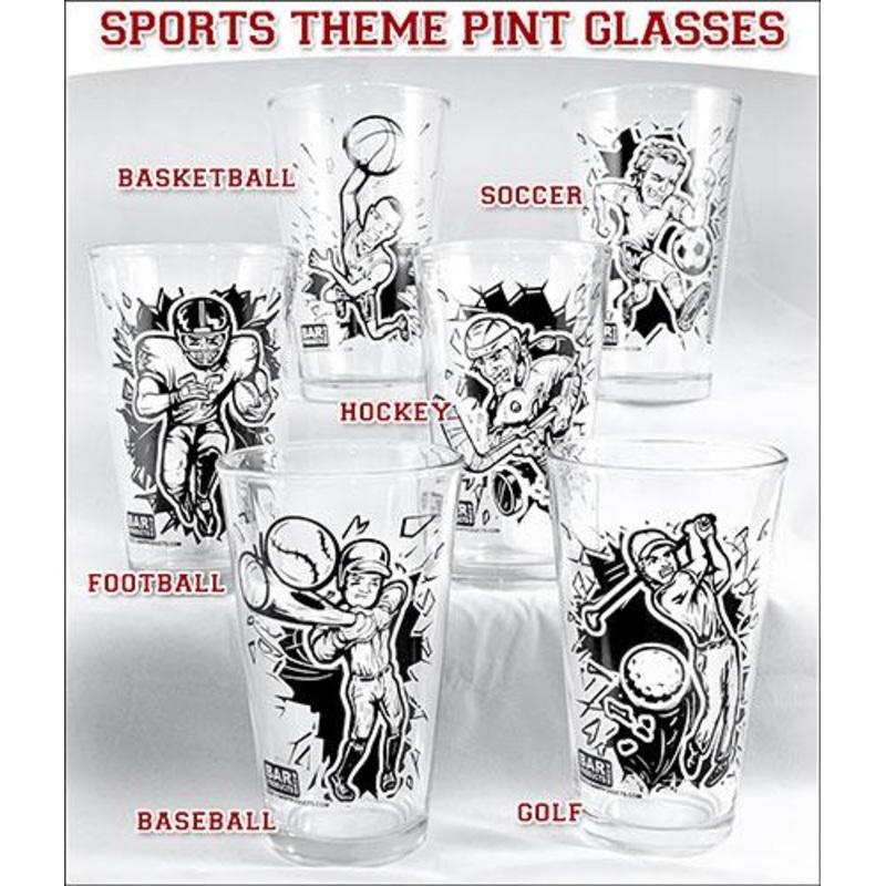 Pint Glasses – Sports Themed Collection