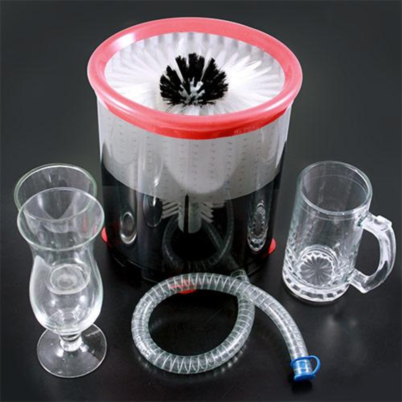 Self Contained Glass Mug Washer with Drain Hose