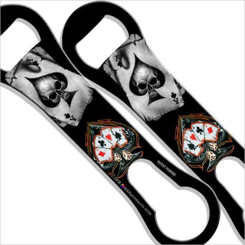 V-Rod Bottle Opener / Pour Spout Remover – Dark Ace of Spades