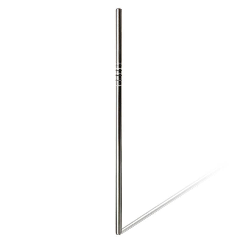 BarConic Stainless Steel Cocktail Straw – 8.5 inch – Single or Pack of 12
