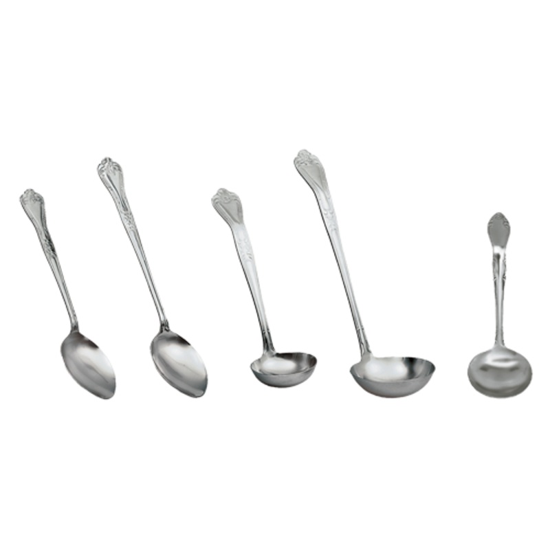 Crown Serving Pieces|Claridge Gravy Ladle – 2 oz.|Ladle – 4 oz.|Perforated Spoon – 13 in.
