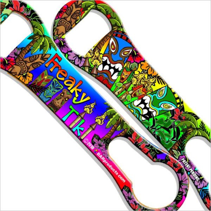 Freaky Tiki V-Rod Bottle Opener / Pour Spout Remover