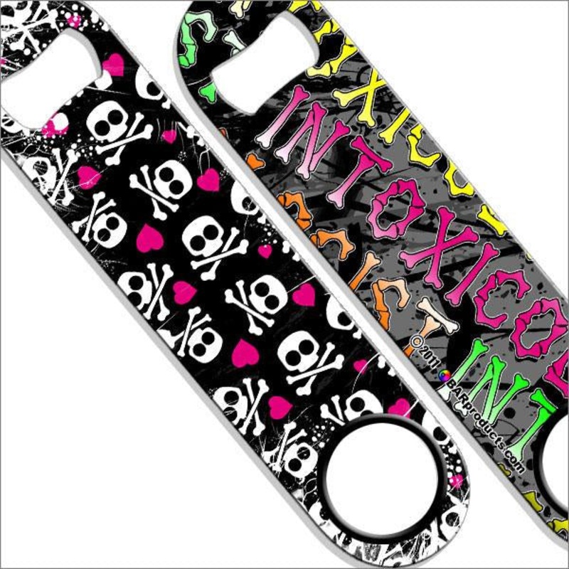 Girly Hearts & Skulls Intoxicologist Speed Bottle Opener