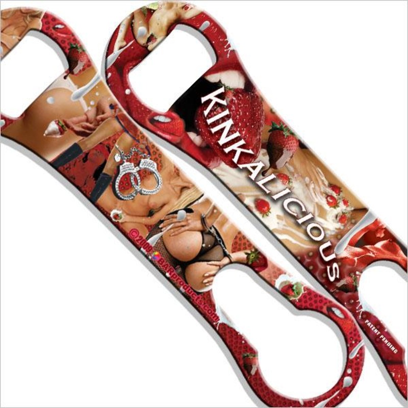 Kinkalicious Strawberries & Cream V-Rod Bottle Opener