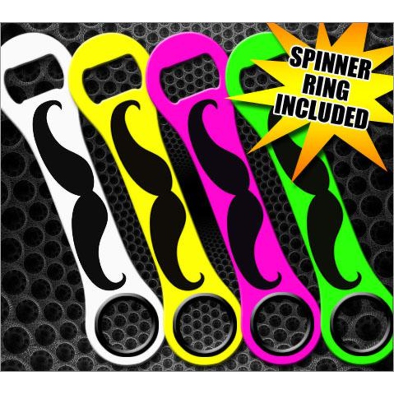 Mustache Dog Bone Openers|White|Neon Pink|Neon Green|Neon Yellow