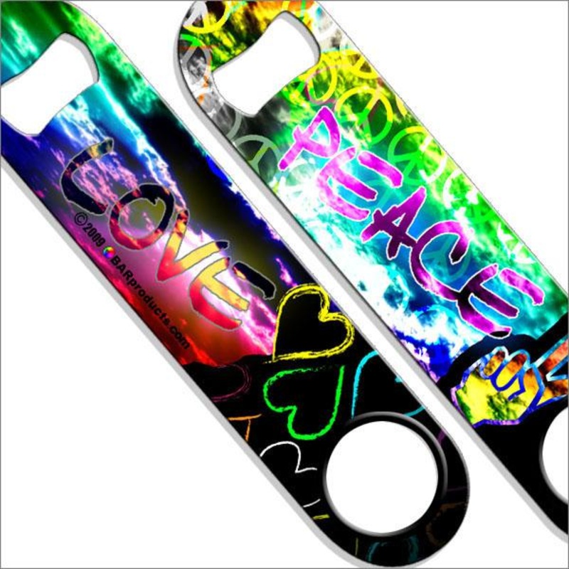 Peace and Love Speed Bottle Opener
