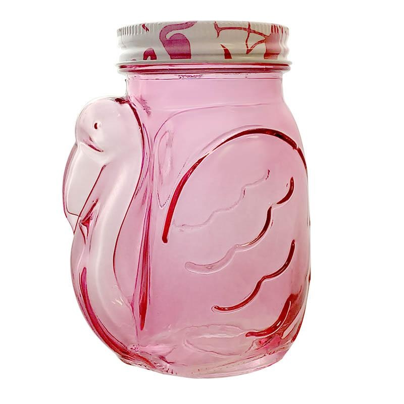 BarConic 18 oz. – Pink Flamingo Mason Jar