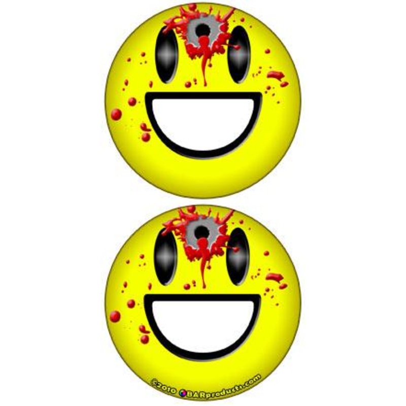 Bullet Hole Smiley Round Bottle Opener