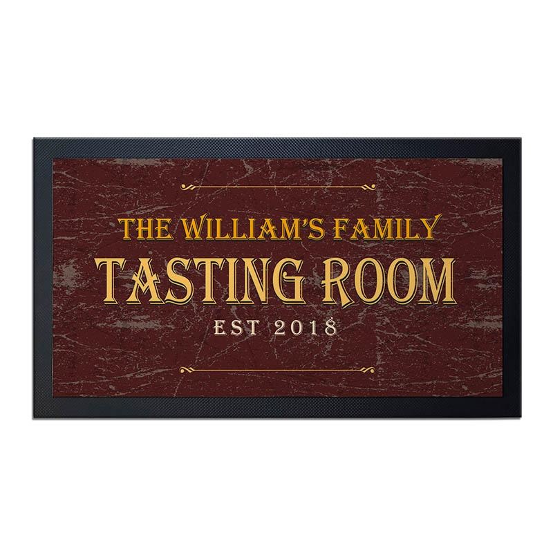Custom Bar Service Mat – Tasting Room – 17.25 x 10