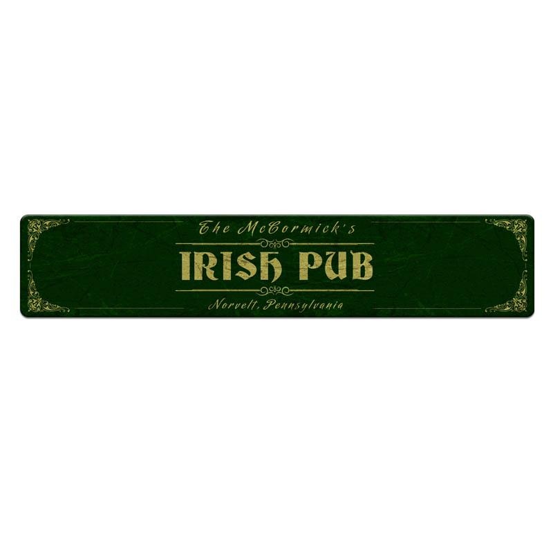 Customizable Printed Bar Mat – Irish Pub – 20 x 4
