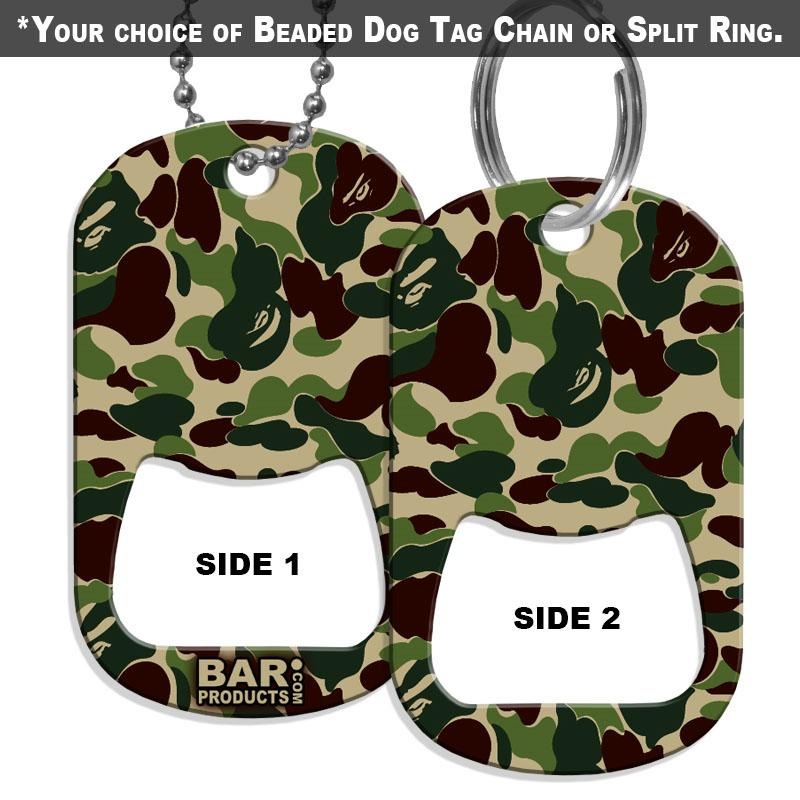 Dog Tag Bottle Opener – Cool Green Camo