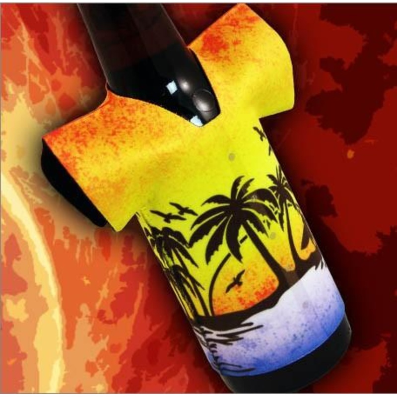 T-Shirt Style Bottle Cooler – Hawaiian Sunset