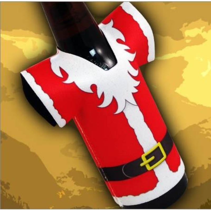 T-Shirt Style Bottle Cooler – Santa