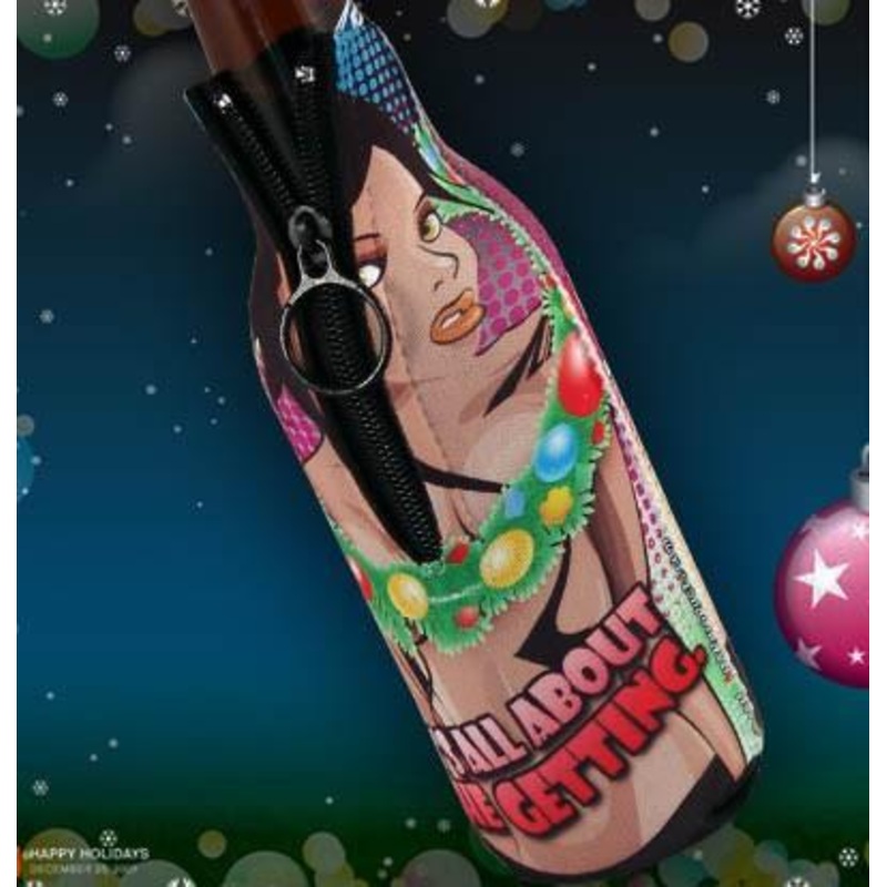 Zipper Bottle Coolers – Xmas Stripper