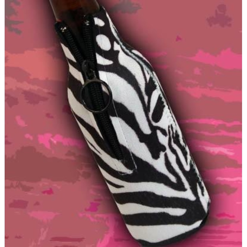 Zipper Style Bottle Cooler – Zebra