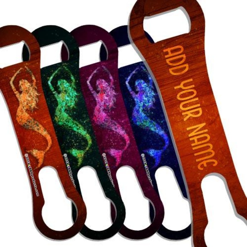 ADD YOUR NAME V-ROD Bottle Opener  Grunge Mermaid  Several Color Options