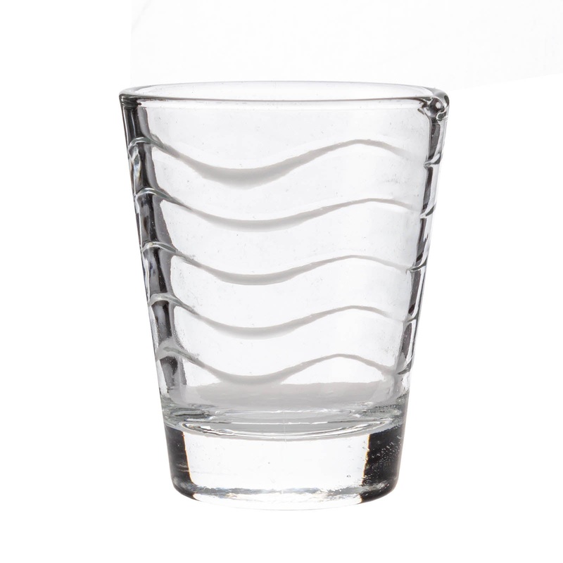 BarConic 1.75oz Clear Wave Shot Glass