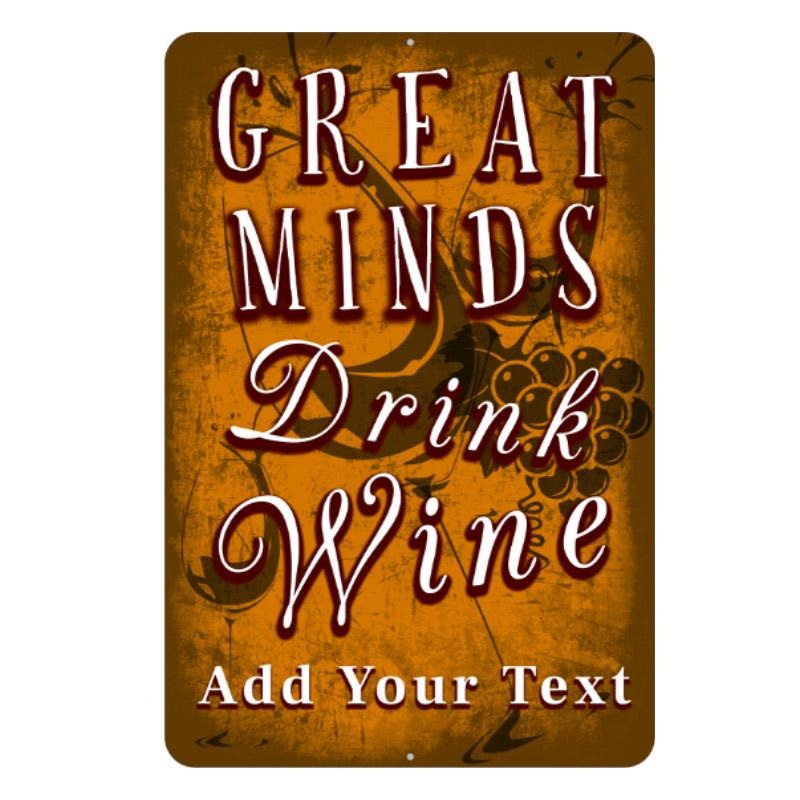 Great Minds Metal Bar Sign – Customized – 12 x 18