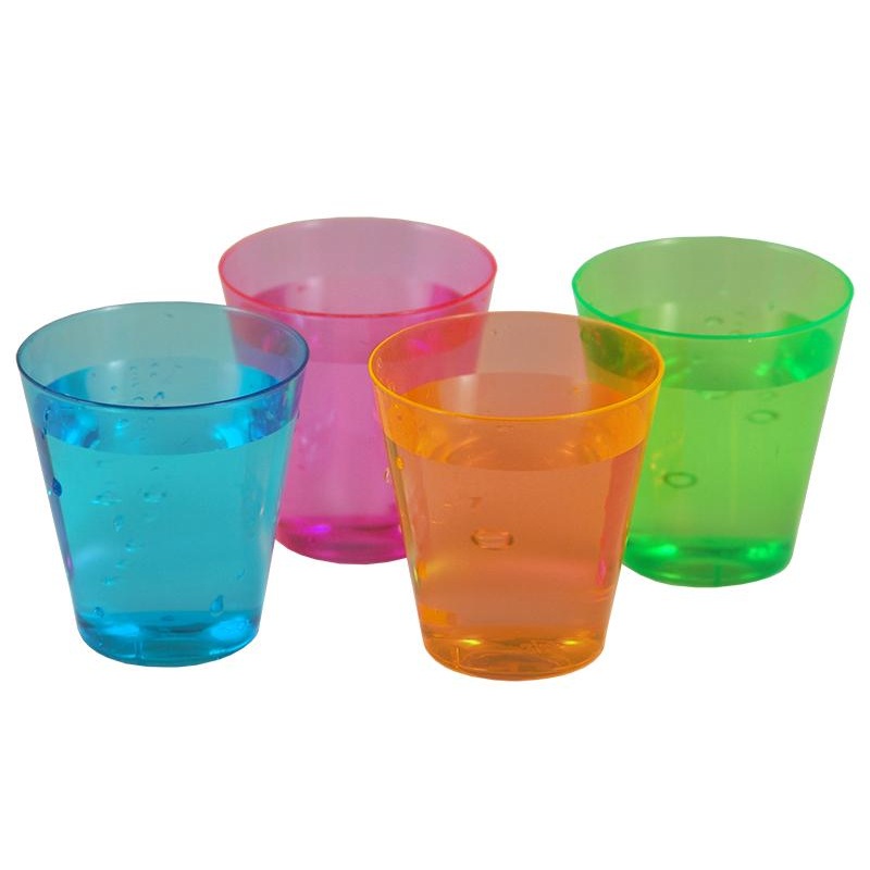 Plastic Neon Shot Cups – 2 ounce – Packs of 50