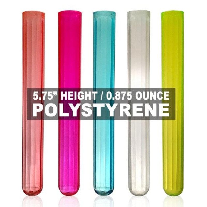 Polystyrene Crystal Cut Tube SHOTZ / Test Tube Shooters – Pack of 100