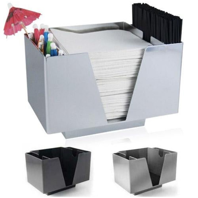 Two Pocket Rail Caddy|Black|Chrome Plated