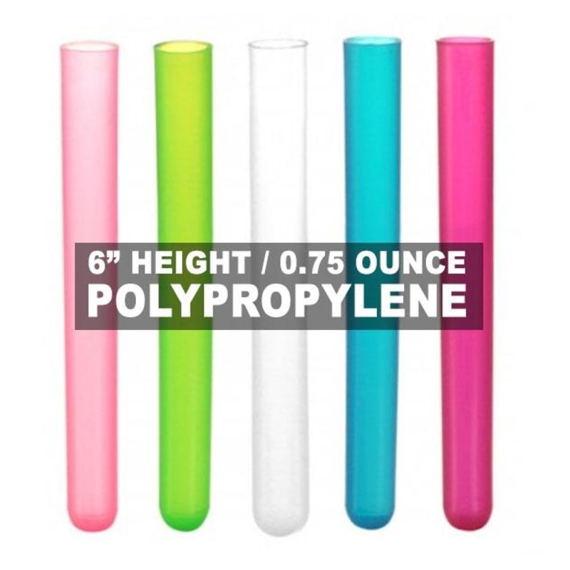 Unbreakable Polypropylene Tube SHOTZ / Test Tube Shooters – Pack of 100
