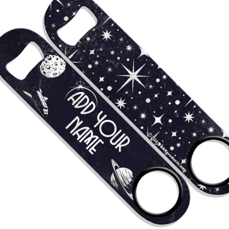 ADD YOUR NAME Speed Bottle Opener – Retro Space