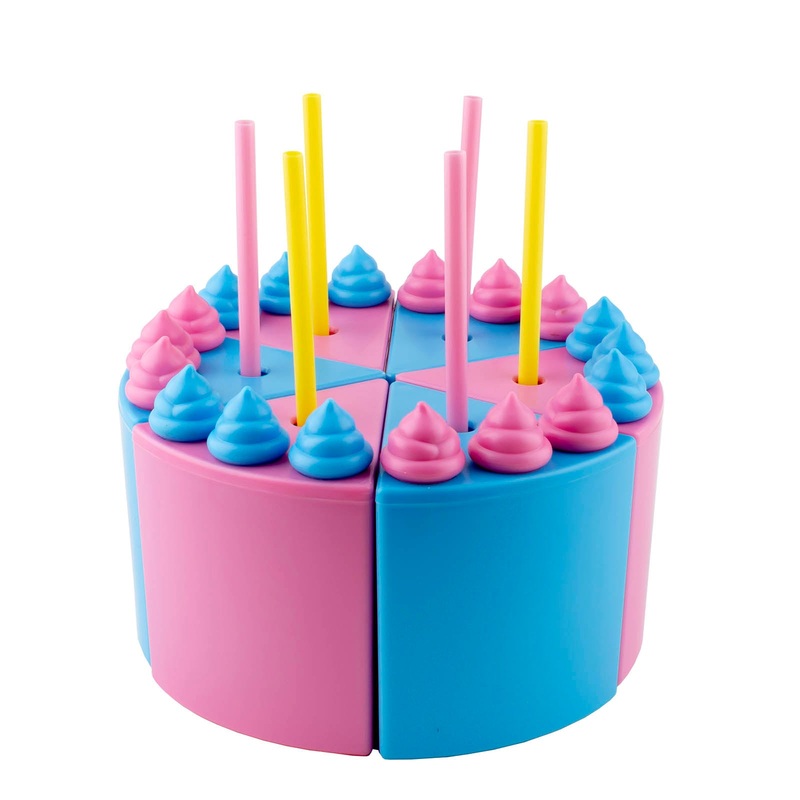 BarConic Birthday Cake Sipper Set – 6 piece – Plastic