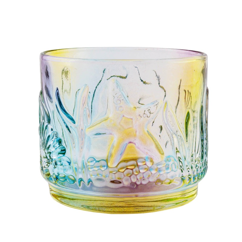 BarConic Stackable Rocks Glass – Ocean Design – 7.5oz