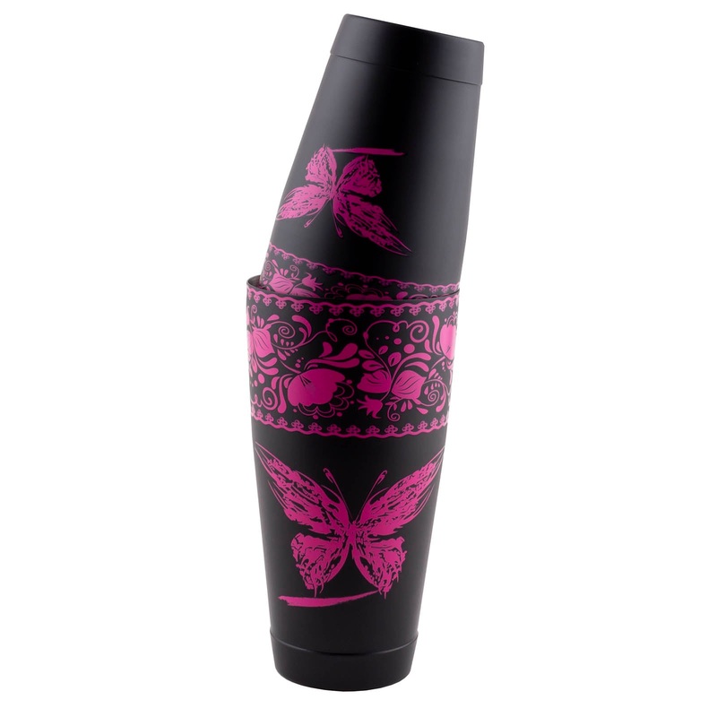 BarConic Weighted Shaker Set – Butterfly – 18 & 28oz Tins