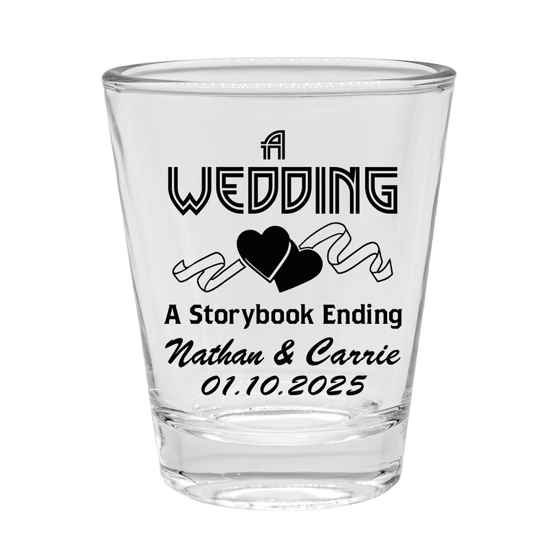 Customizable – 1.75oz Clear Shot Glass – A Storybook Ending