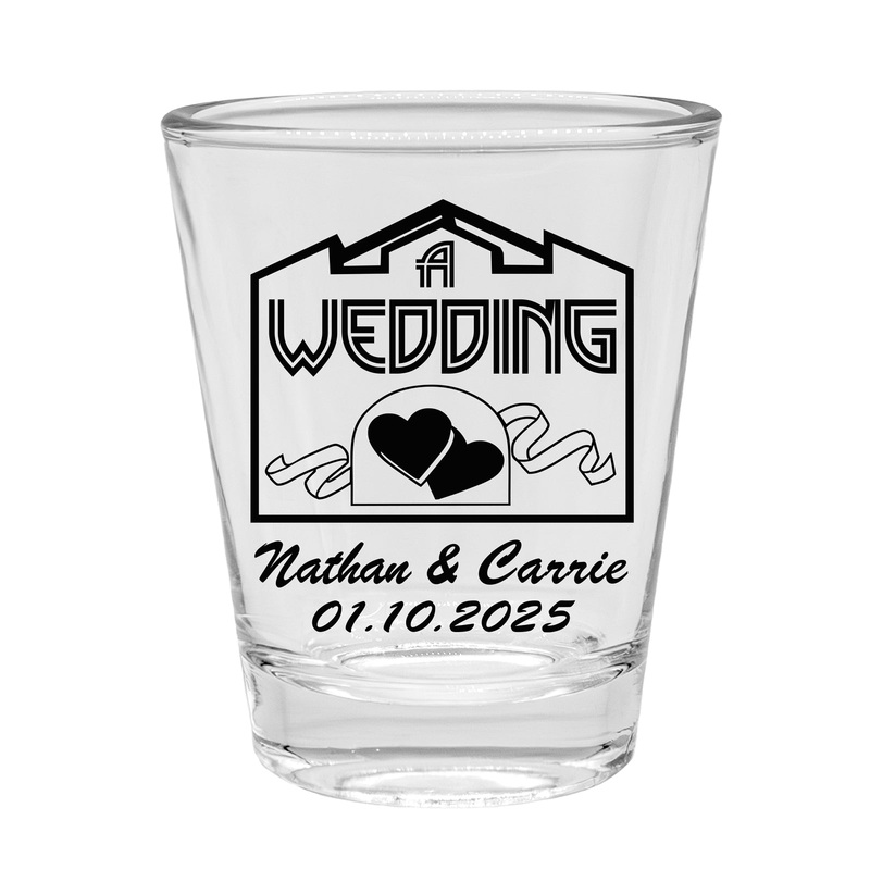 Customizable – 1.75oz Clear Shot Glass – Chapel Themed Shot Glasses