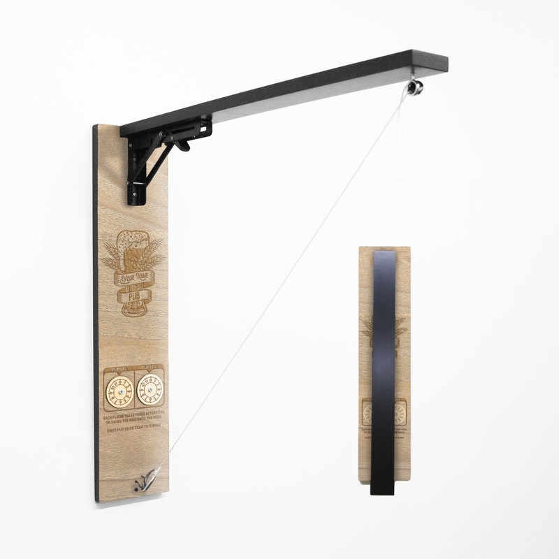 Customizable Engraved Wall Mounted Folding Ring Toss – Pub Beer Pint