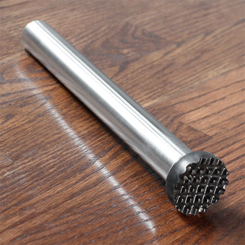 Muddler 9.6 Stainless Steel w/ Black Plastic Tip