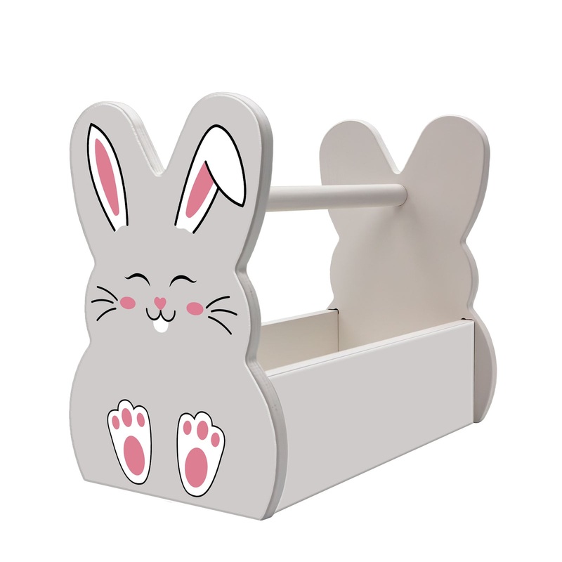 Wooden Bunny Basket – Bunny Face – Color Options Available